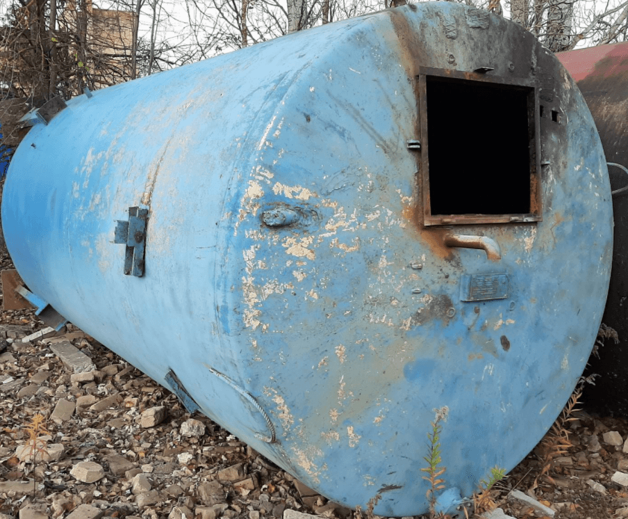 Стальная, вертикальная 16куб.м. синяя