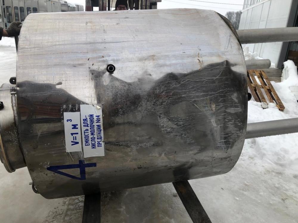 Танк Г6-ОПБ-1000 для пастеризации 1куб инв.8630