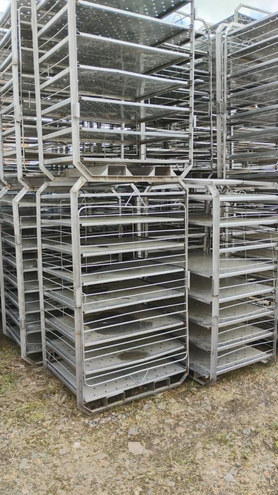 Стеллаж 8 полок нержавейка.