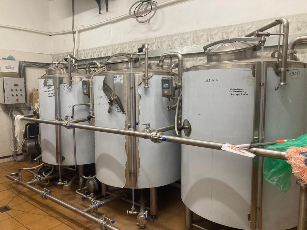 СИП мойка, 3 емкости по 1000л