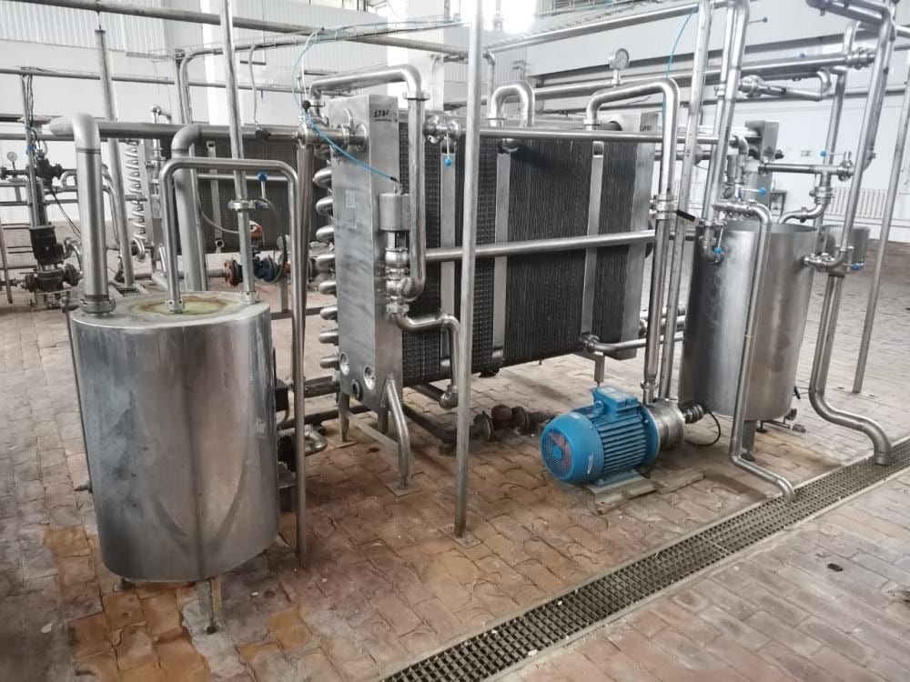 Пастеризатор 10т/час с выдерживателем 45сек