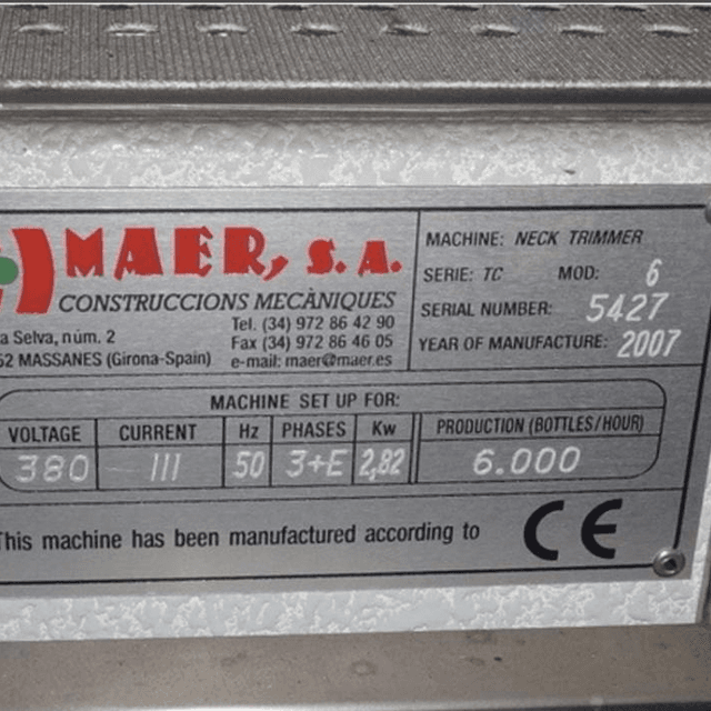 Станок обрезания кромки горлышка бутылки инв.1752