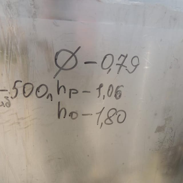 Емкость 500л с рубашкой, мешалкой инв.5629