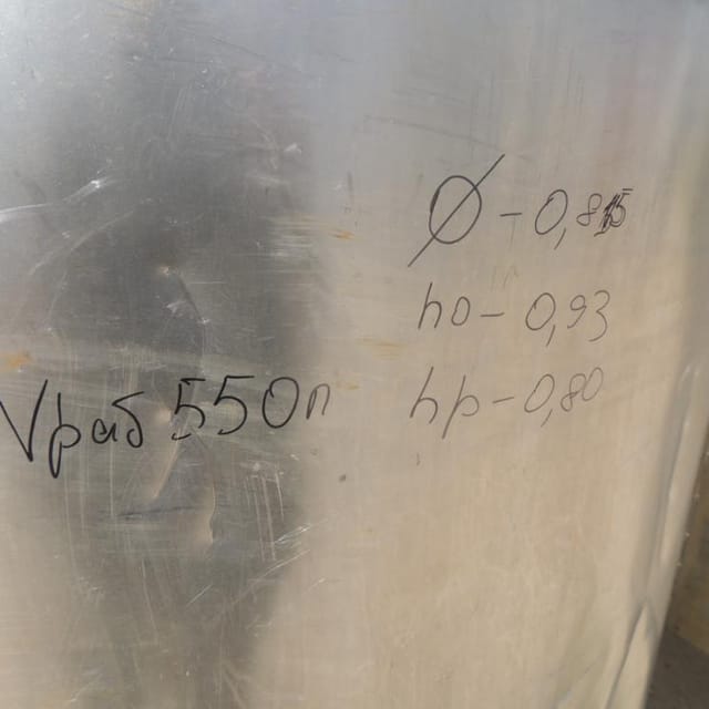 Емкость 550л с рубашкой инв.2584