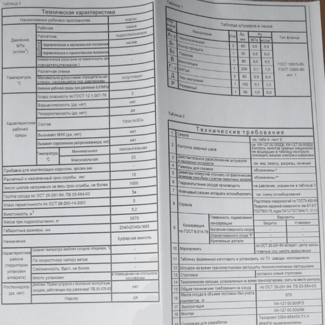 Емкость 3,2 куб.м. буферная емкость
