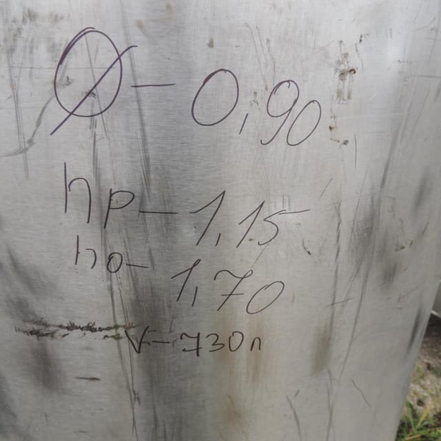 Емкость 730л одн.нерж инв.3266