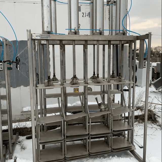 Пресс сырный Е8-ОПГ 24 головки площадки из нерж инв.9803