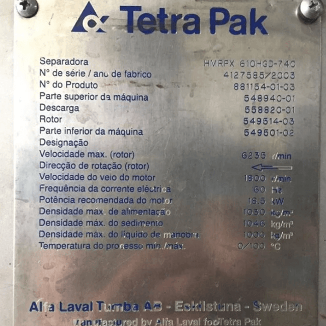 Сепаратор Альфа Лаваль 15т/час