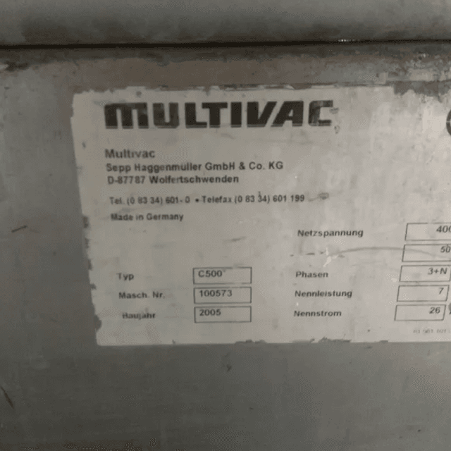 Двухкамерный Multivac C500 инв.6962