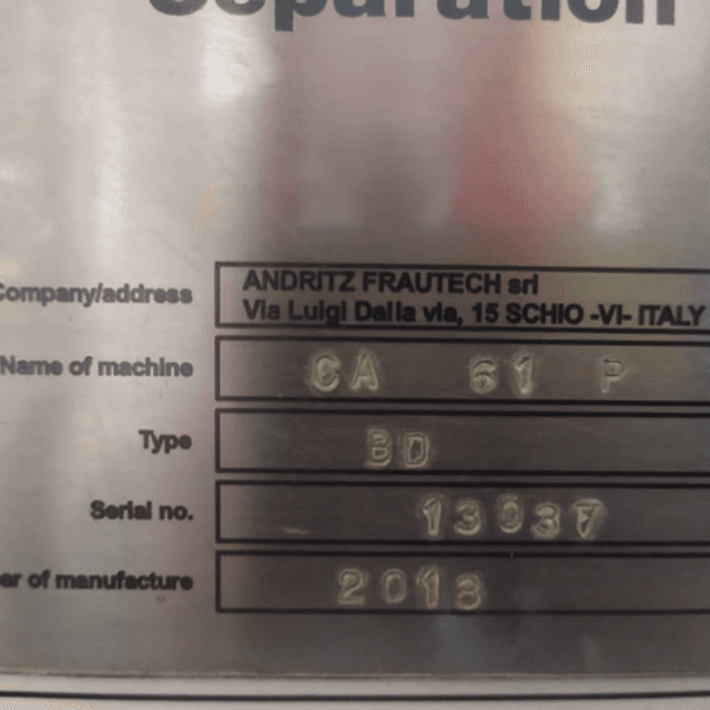 Сепаратор серии "Freedom" 10т/час  модель CA-61-P-BD инв.9268