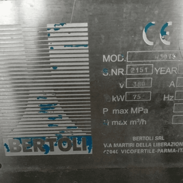 Гомогенизатор Bertoli 10т инв.8346