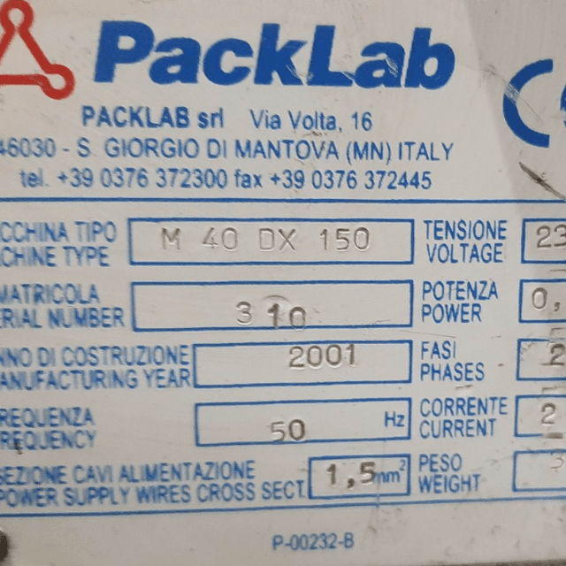 Аппликатор  PackLab M 40 DX 150