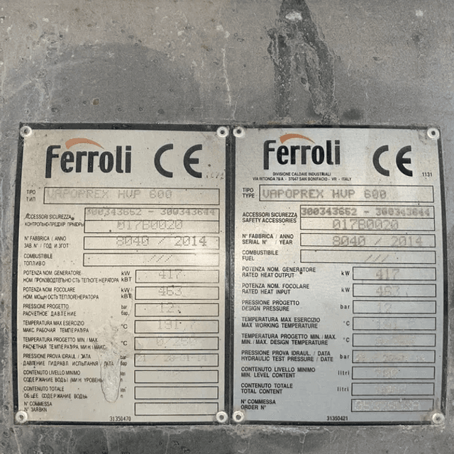 Парогенератор Ferroli Vapoprex HVP 600 инв.8292