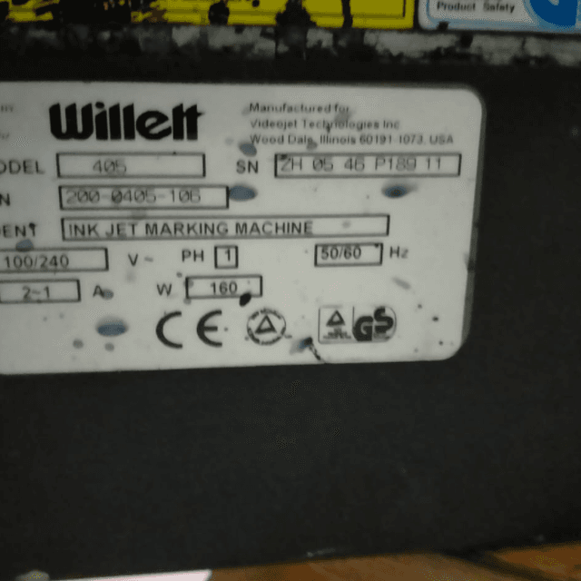 Каплеструйный принтер Willett 405 инв.7992