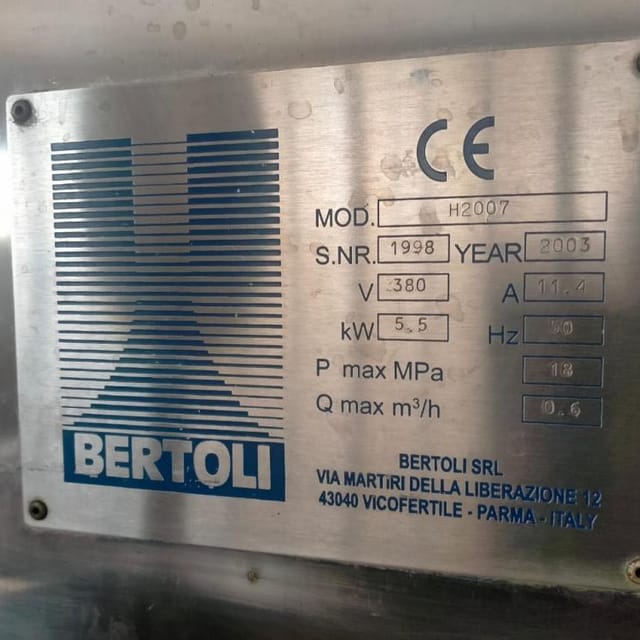 Гомогенизатор Bertoli H2007 е.943