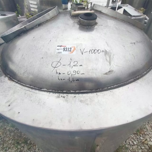 Емкость с рубашкой 1000л инв.9312