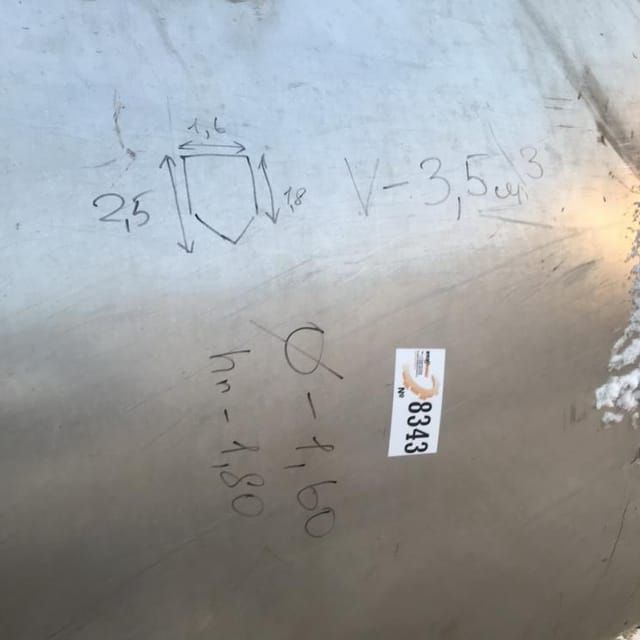 Емкость 3,5 м3 с конусом инв.8343