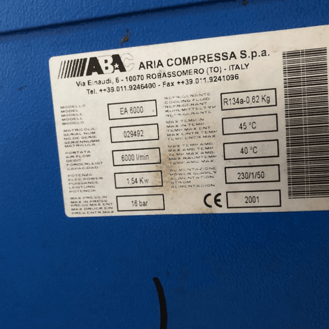 Осушитель воздуха рефриджераторный ЕА 6000 инв.815