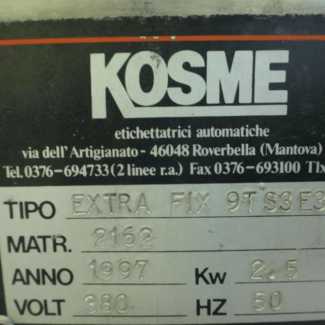 Этикеровщик Kosme Extra Fix инв.6069