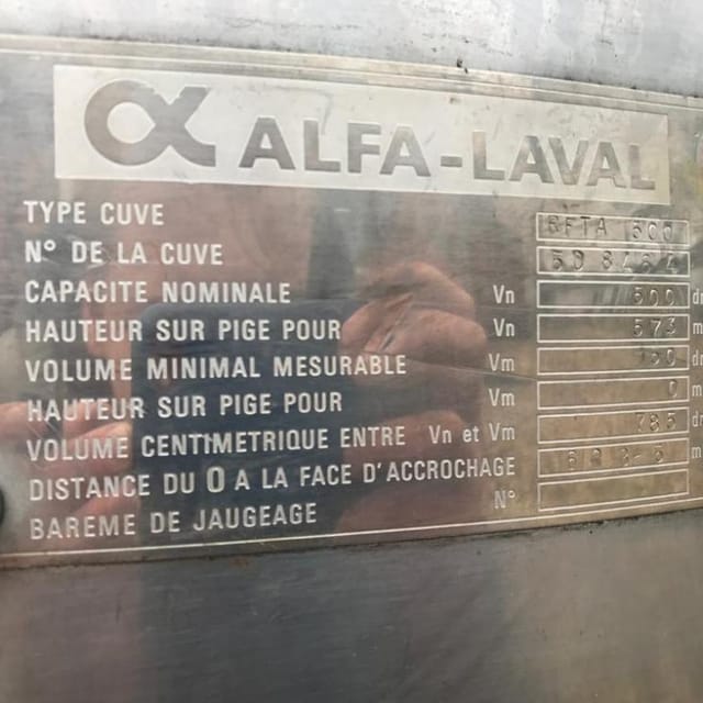 Танк-охладитель 500л alfa laval инв.6594