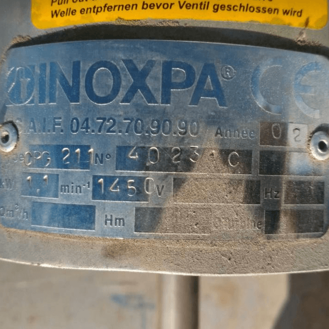 Боковая мешалка Inoxpa инв.9931