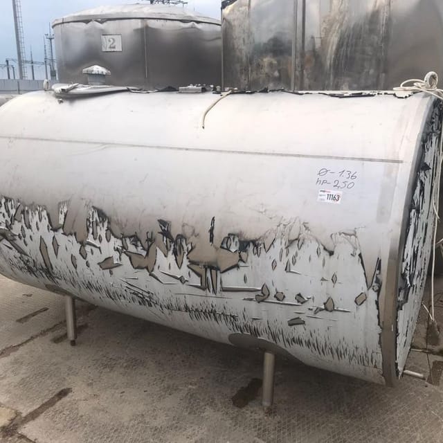 Танк охладитель горизонтальный Г6-ОРМ-3000 без холодильного агрегата. инв.11163