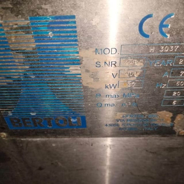 Гомогенизатор Bertoli Н3037 5т/ч инв.8557