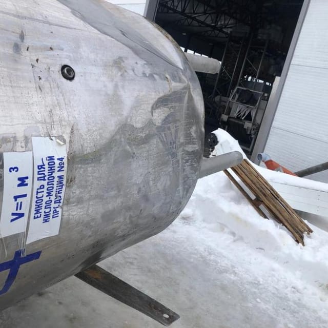 Танк Г6-ОПБ-1000 для пастеризации 1куб инв.8630