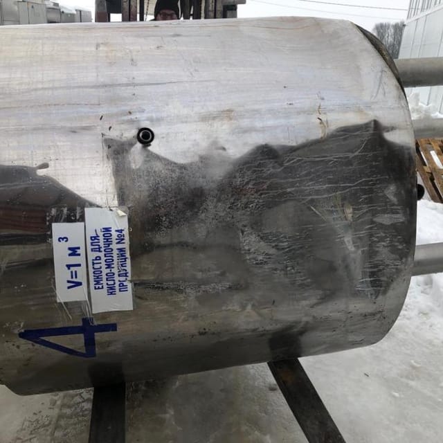 Танк Г6-ОПБ-1000 для пастеризации 1куб инв.8630