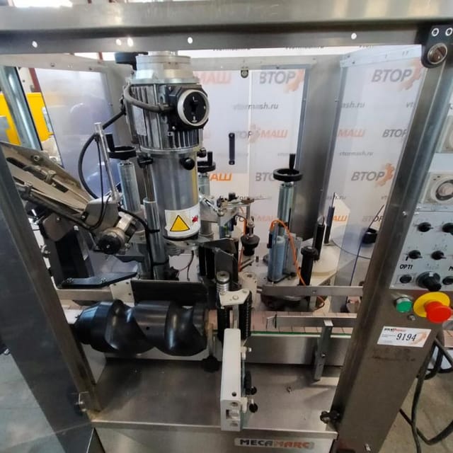 Этикетировщик +термоусадочный колпачок  MECA MARC инв.9194