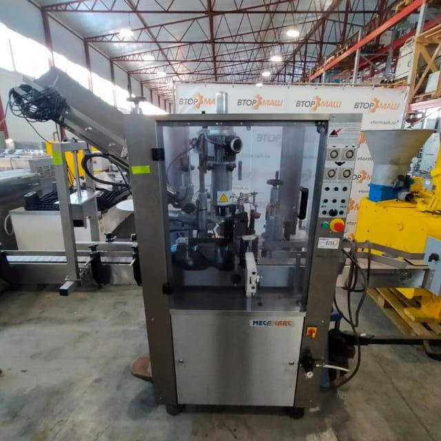 Этикетировщик +термоусадочный колпачок  MECA MARC инв.9194