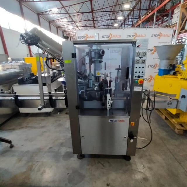 Этикетировщик +термоусадочный колпачок  MECA MARC инв.9194