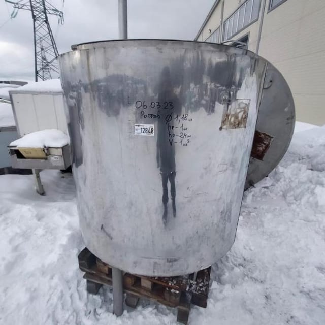 Емкость 1м3 с рубашкой и тэном инв.12848