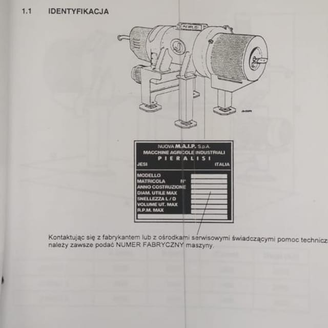 Горизонтальная центрифуга декантер PIERALISI FP-600 2RS