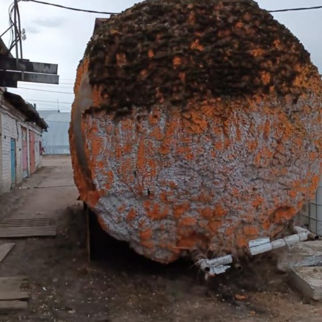 Бочка горизонтальная 56 м3, с рубашкой нержавейка