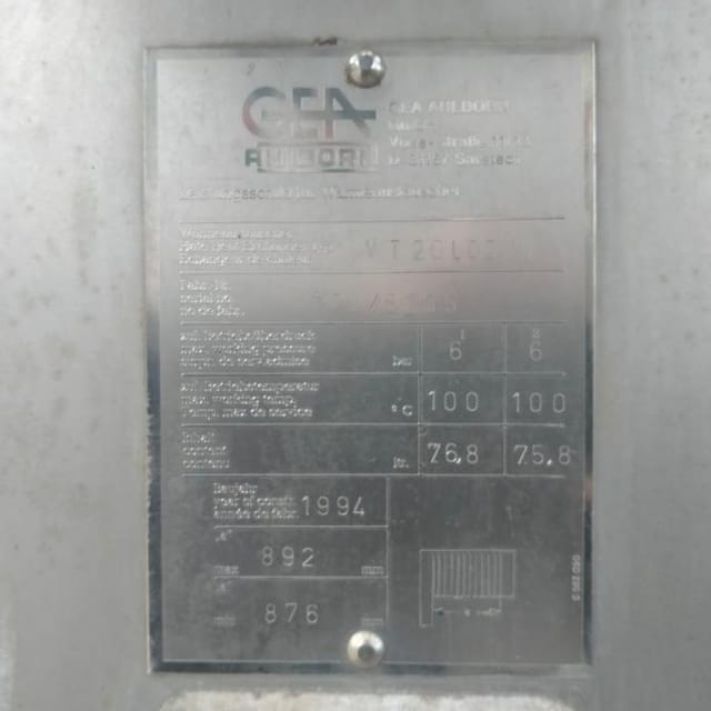 Пастеризатор GEA 20т инв.12859