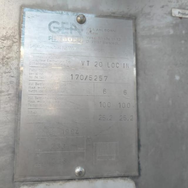 Пастеризатор GEA 5т инв.12873