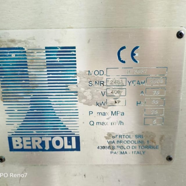 Гомогенизатор Bertoli Н3037 5т/ч инв.8557