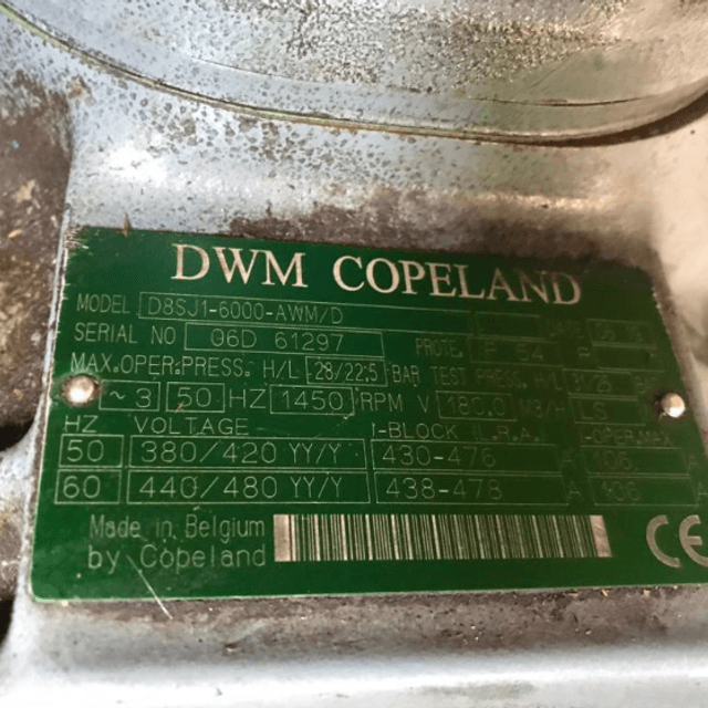 Компрессор «Copeland» D8SJ-6000-AWM/D инв.10432