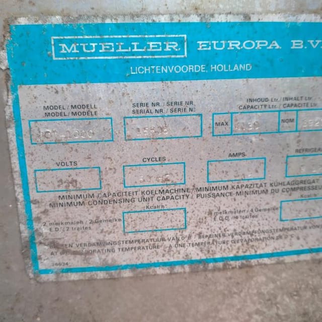 Танк охладитель MUELLER 4м3 инв.10056