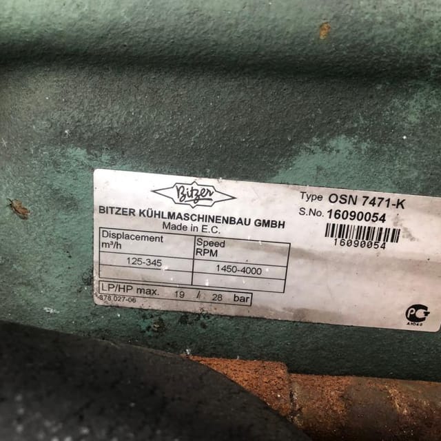 Холодильная централь шоковой заморозки  инв.11951