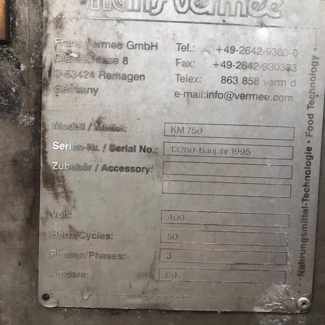 Плавитель Frans Vermee КМ 750 инв.11904