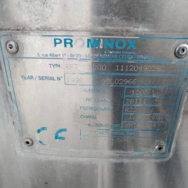 Танк охладитель ALFA LAVAL 1200л инв.10232