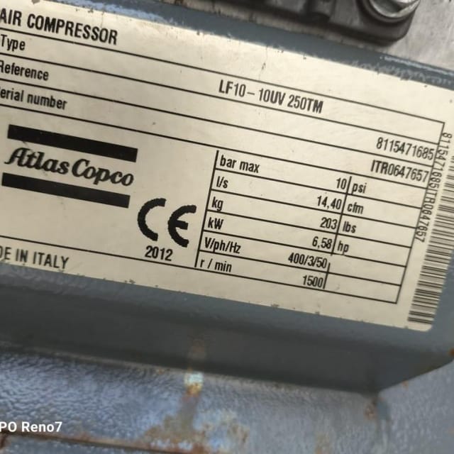 Компрессор atlas copco LF 10 инв.11821