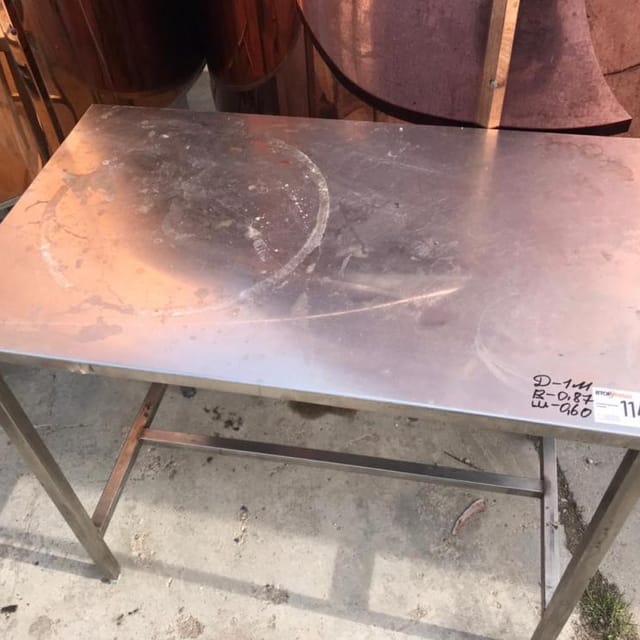 Стол, длина 1м из нержавейки инв.11452