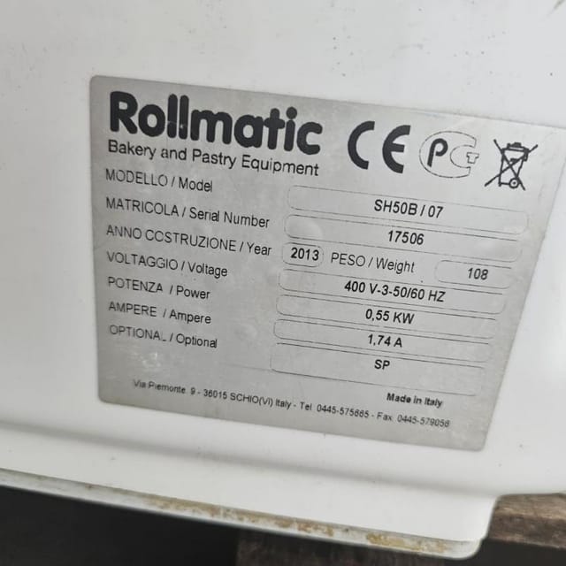 Тестораскатка Rollmatic SH50B/ 07  инв.11825