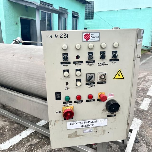 Фильтр-пресс вакуумный барабанный кизельгуровый PADOVAN инв.14512