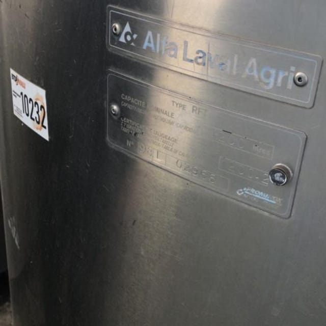 Танк охладитель ALFA LAVAL 1200л инв.10232