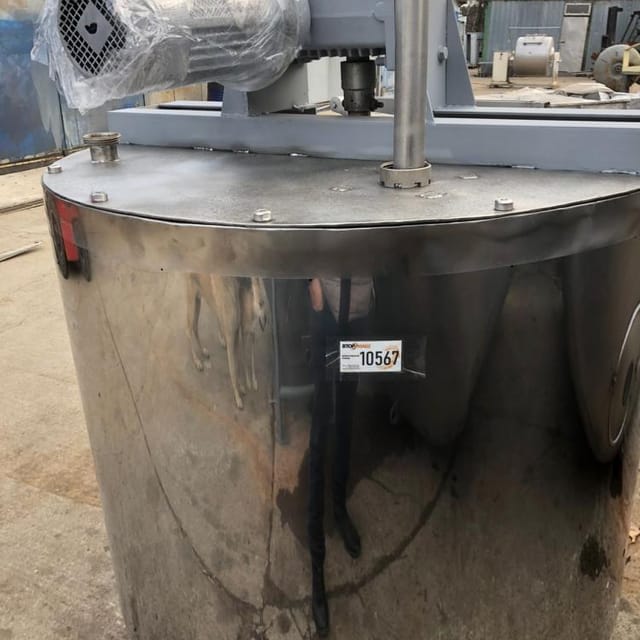 Емкость ОПБ-1000 с рубашкой, ТЭН, мешалка со скребками инв.10567