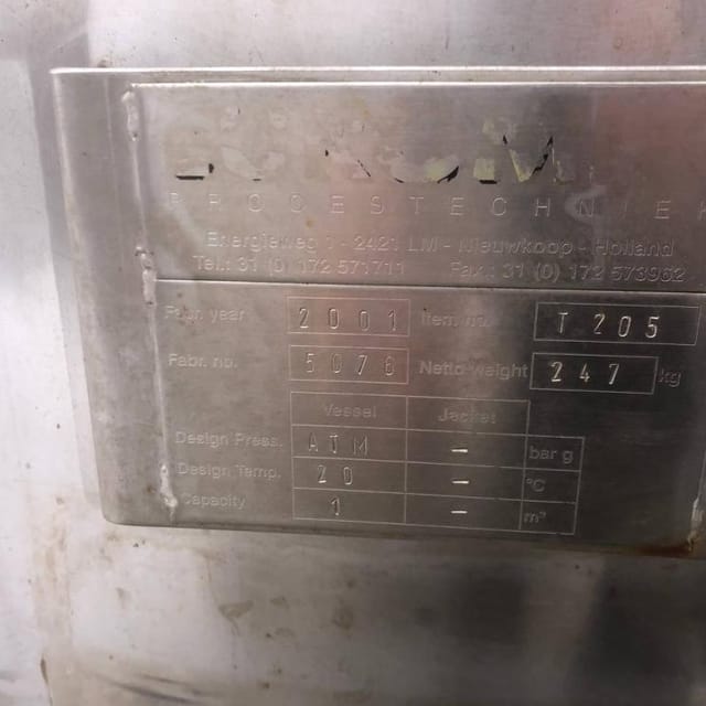 Емкость 0,9куб.м инв.12498